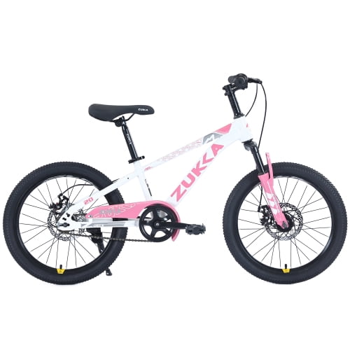 POWANLI 20 Inch Bike, Mountain Bike Ages 8-12, single Speed Bicycles, Front Suspension Disc Brake, 11 Inch Height Steel Frame