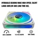 thumbnail image 4 of (White)RGB Fans 120mm PWM Fans 3 Pack PC argb Fans, HA-120 pc pwm RGB Fans with 12v 4pin pwm and 5v 3pin argb Plug, Infinity Mirror ARGB Addressable L, 4 of 4