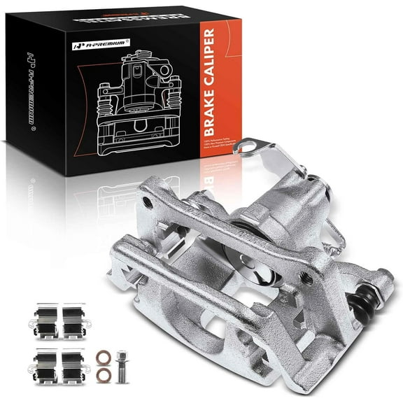 A-Premium Brake Caliper Assembly with Bracket Compatible with Chrysler Town & Country Dodge Grand Caravan Volkswagen Routan 2012-2014 Rear Passenger Side