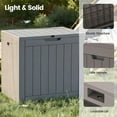 thumbnail image 4 of 31 Gallon Waterproof Resin Deck Box - Lockable Outdoor Storage Bin for , Garden & More - Grey, 4 of 7