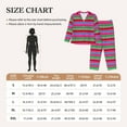 thumbnail image 4 of Fotbe Colorful Mexican Stripes Pattern Long Sleeve Pajama Set for Women,Sleepwear Set,2-piece Loungewear Set,Soft PJs Comfy Nightwear with Pockets-Large, 4 of 7