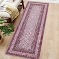 thumbnail image 2 of FairOnly 2'x8' Machine Washable Hallway Runner Rugs Braided Print Non Slip Runner Rugs for Entryway Laundry Room Rug Pink Soft Throw Rugs, 2 of 7