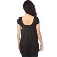 thumbnail image 3 of White Mark Women's Cap Sleeve Pleated Top, 3 of 6