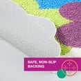 thumbnail image 6 of TOWN & COUNTRY PLAY Blossom Retro Daisy Flower Shaped Bath Mat, Absorbent Tufted Floor Mat, Non-Slip Backing, Machine Washable, Blue/Green/Purple, 31.5"x31.5", 6 of 10