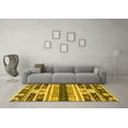 thumbnail image 3 of Ahgly Company Machine Washable Indoor Rectangle Abstract Yellow Modern Area Rugs, 2' x 4', 3 of 4
