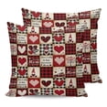 thumbnail image 7 of Outdoor Throw Pillow Cover Happy Mother's Day Dwarfs Heart Truck Waterproof Cushion Covers 2 Pack Love Quote on Buffalo Plaid Pillow Cases Home Decoration for Patio Garden Couch Sofa, 7 of 7