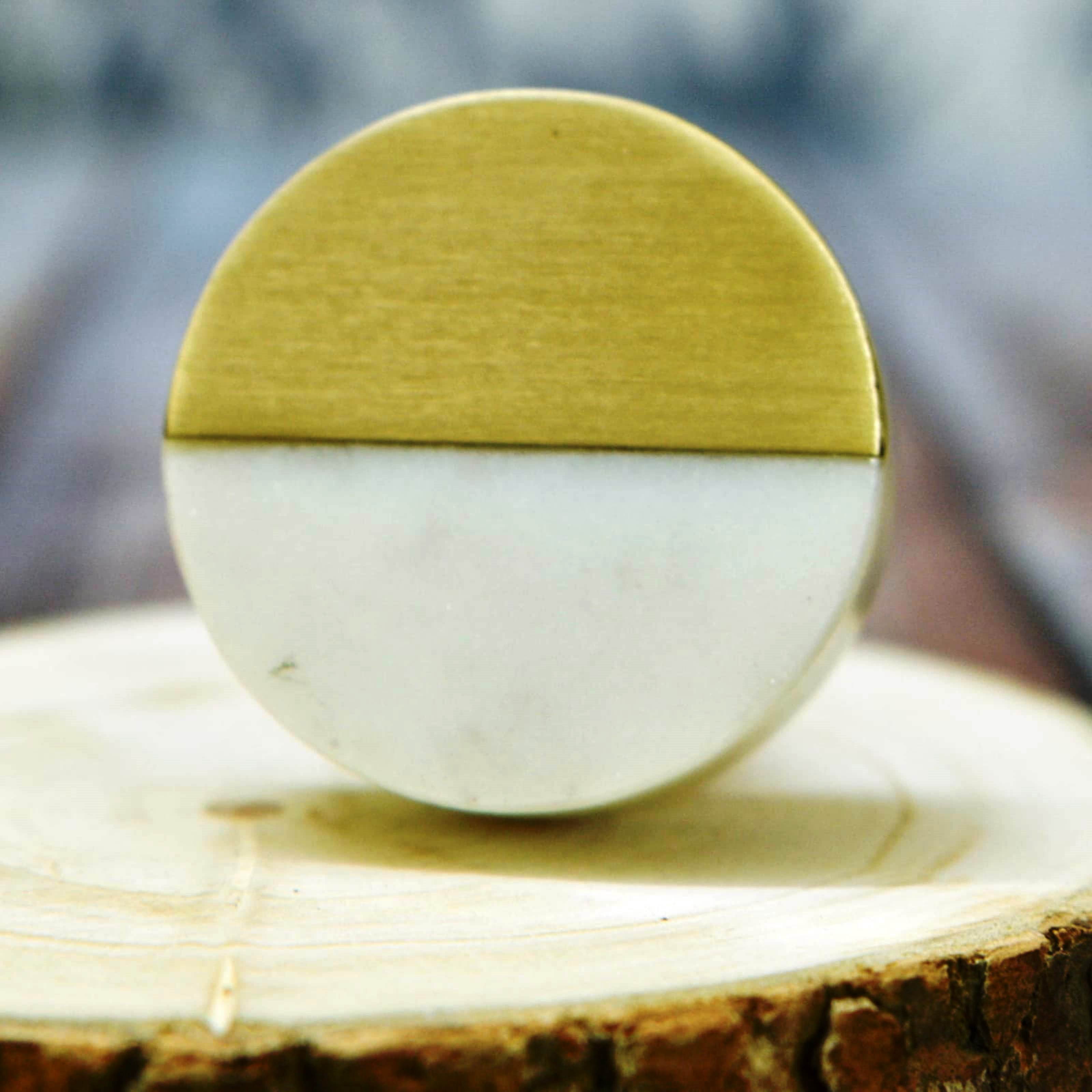 India House- Marble Knobs for Dresser Drawers Chest Cupboard Bathroom Drawer Door Cabinet Kitchen Handmade Handles Pull Knob Pack of 6
