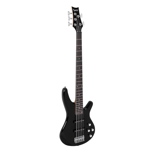 5 String Full Size Bass Guitar SS Pickups and Amp Kit for The Experienced Player Black
