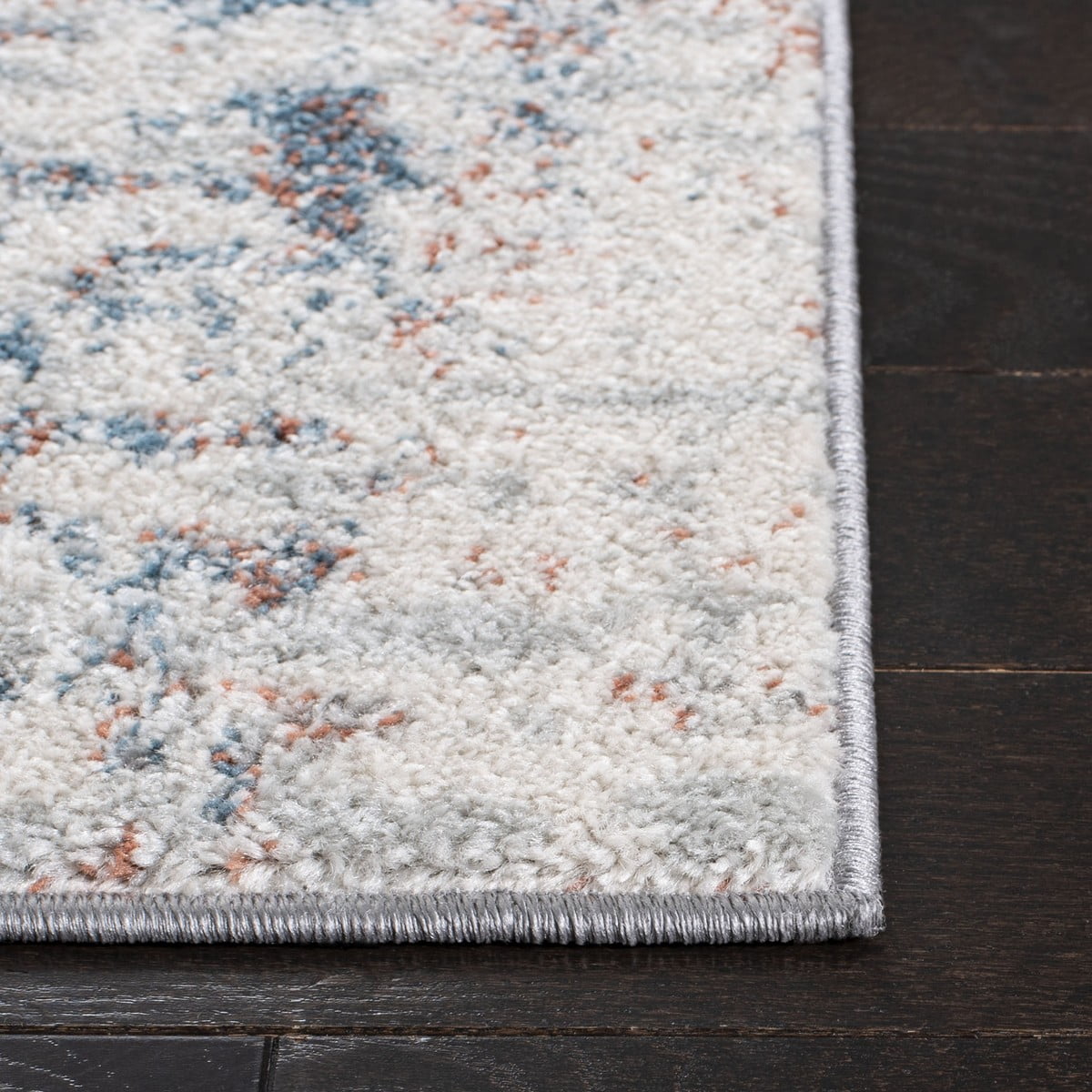 SAFAVIEH Tulum Kelsang Abstract Area Rug, 8' x 10', Ivory/Dark Blue