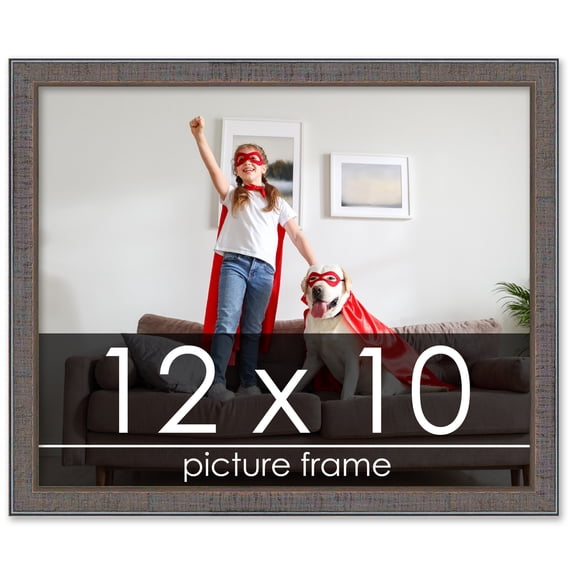 12x10 Distressed/Aged Complete Wood Picture Frame with UV Acrylic, Foam Board Backing, & Hardware