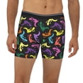 thumbnail image 2 of Xecao Colorful Lizards Print Boxer Briefs for Men's Stretch Moisture-Wicking Underwear, Mid-Rise Classics breathable fabric, 2 of 7