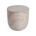 thumbnail image 5 of Indoor And Outdoor Barrel Shape Accent Table Lightweight MGO Concrete With Travertine Finish For Living Room Patio Garden, 5 of 8