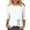 White, variant on Dzrciro Shirts for Women, Plus Size 3/4 Sleeve Crew Neck Floral Printed Pullover Shirts, Casual Loose Daily Work Tops S‑5XL