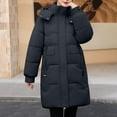 thumbnail image 1 of WRKEKC Women's Raglan Sleeve Hooded Parka Solid Color Button Front Zip Closure Coat with Dual Pockets, Thermal Insulated Winter Jacket for All Day Urban Adventure Black 4XL, 1 of 5