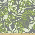 thumbnail image 1 of Vine Sofa Upholstery Fabric by the Yard, Botany Pattern with Creeper Leaves and Blooming Berries on Branches, Decorative Fabric for DIY Home Accents, 10 Yards, Apple Green White by Ambesonne, 1 of 4