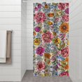 thumbnail image 2 of Pioneer Flower Floral Print Pattern Shower Curtain 36"x72" ,Bathroom Decorative Shower Curtains Set with 12 Hooks,Modern Waterproof Washable Shower Curtain, 2 of 6