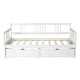 thumbnail image 3 of CoSoTower Twin Size Daybed Wood Bed with Two Drawers,White, 3 of 9