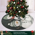 thumbnail image 3 of Yayeee Christmas Tree Skirt 35 inches for Xmas Tree Holiday Party Decoration, Snowman Family, 3 of 6
