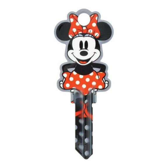 Disney Minnie Mouse House & Padlock Universal Key Blank with 68-SC1 Double Sided Case - Pack of 5