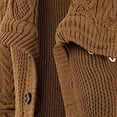 thumbnail image 3 of Awdenio Men's Casual Solid Color Long Sleeved Thickened Cardigan Jacket Sweater, 3 of 3