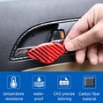 thumbnail image 3 of Real Bright Soft Car Interior Carbon Fiber Sticker Decoration4Pcs Red Carbon Fiber Interior Door Handle Bowl Cover For Honda CR-VAuto Car Protection Interior Accessories, 3 of 8