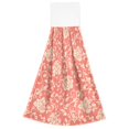 thumbnail image 7 of Haosy 2 Pack Kitchen Wash Cloths with Hanging Loops Absorbent Absorbent Quick Drying Hand Towels, Elegant Coral Flower Plant, 7 of 7
