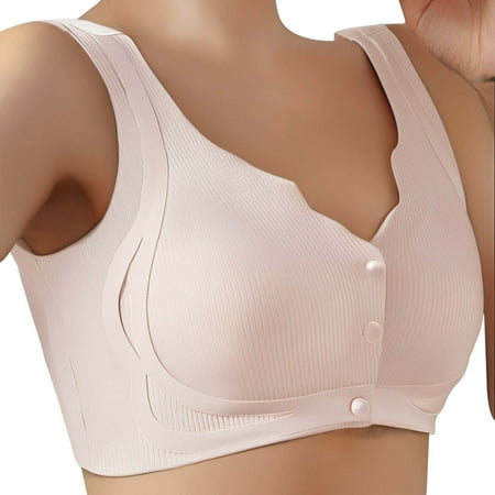 Yenemqa Women s Bra-Seamless front opening comfortable nursing bra -Tank top backless design