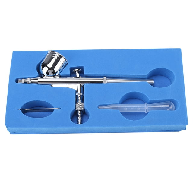 Precision Airbrush Compressor Kit Dual Action Air Brush Set Tattoo Nail Art Tool with Precision Parts for Model Painting, Fine Art Drawing, Beauty Nail Drawing, and