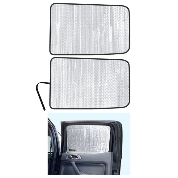 Side Window Rear Seat Sunshade for 2019-2023 Ford Ranger Pickup Truck 4Dr 4Door Super Crew Cab (Set of 2)
