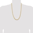 thumbnail image 2 of Diamond2Deal 14K Yellow Gold 7 mm Semi Solid Rope Chain Necklace for Mens 26", 2 of 7