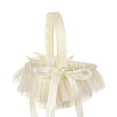 thumbnail image 1 of Cesta de boda, cesta de flores para niña, decoración romántica y ligera para fiesta con lazo, centro de mesa, de celebración, 1 of 9