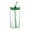 Green, variant on Square Glass Cups with Lids and Straws, Heat Resistant Clear Drinking Tumblers for Coffee, Tea & Daily Home Drinkware Use