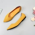 thumbnail image 4 of Nrmvnmi Women's Flats Shoes Pointed Toe Womens Casual Comfortable Lightweight Trendy Flat Shoes Ladies Flat Shoes Solid Color Pointed Toe Flat Soft Sole Shoes Yellow Mothers Day Gifts, 4 of 6