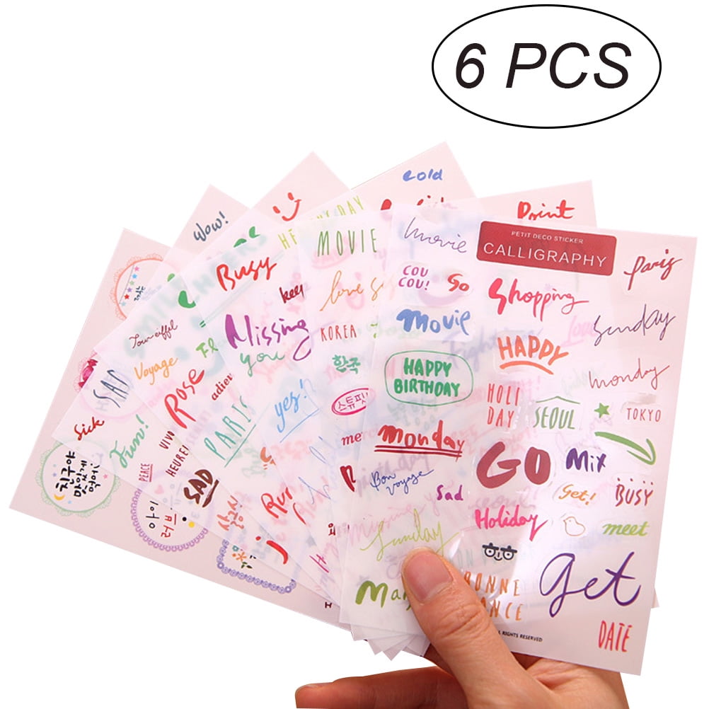 Kpop Photocard Decorate 6 Sheets Removable Korean Cute Sticker