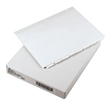 Avery Plain Tab Write & Erase Dividers, 8-Tab, White, 24 Sets (11507)