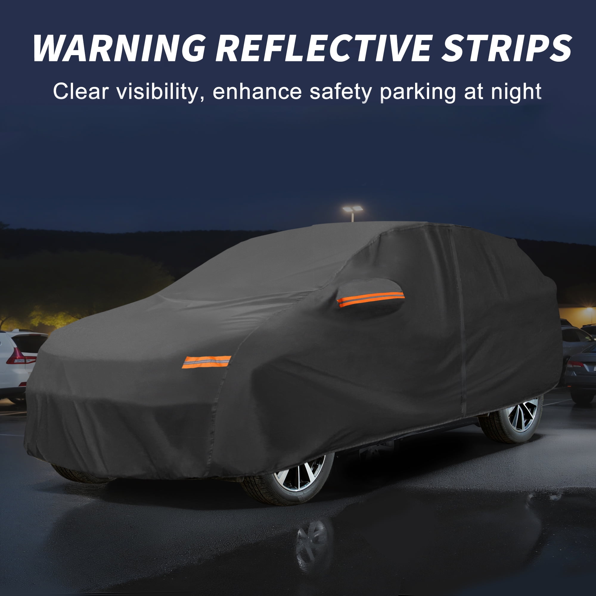 Unique Bargains Aluminum Car Cover for Toyota Corolla Cross 179.13"x72.83"x57.09"