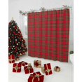 thumbnail image 3 of Christmas Shower Curtain Red Green Plaid Shower Curtains for Bathroom Decor Xmas Buffalo Checkered Christmas Decoration Bath Curtains Sets with Hooks Waterproof, 36x72 in, 3 of 6