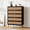 Black cabinet body, variant on GOCAPTAIN 5 Rattan Drawer Dresser, Wood Chest of Drawers with Deep Storage, Modern Storage Dresser for Living Room, Bedroom, Hallway, Natural Wood Color