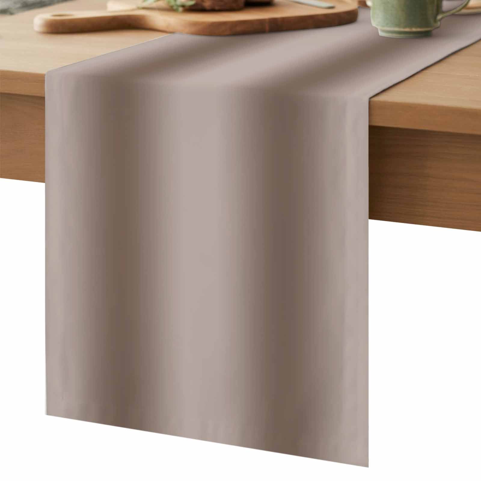 Brown Ombre Table Runner 70 Inches Long,Modern Abstract Art Farmhouse Gradient Cotton Linen Table Runners Dresser Scarves,Decorative Tabletop Scarf Furniture Cover for Home Dinner Party 13"x70"