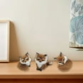 thumbnail image 3 of Kripyery Cute Simulation Fox Lovely Realistic Mini Animal Figure Plush Toy Ornament Plastic Faux Fur Fox Figurines Animal Model Ornament Car Decoration, 3 of 8