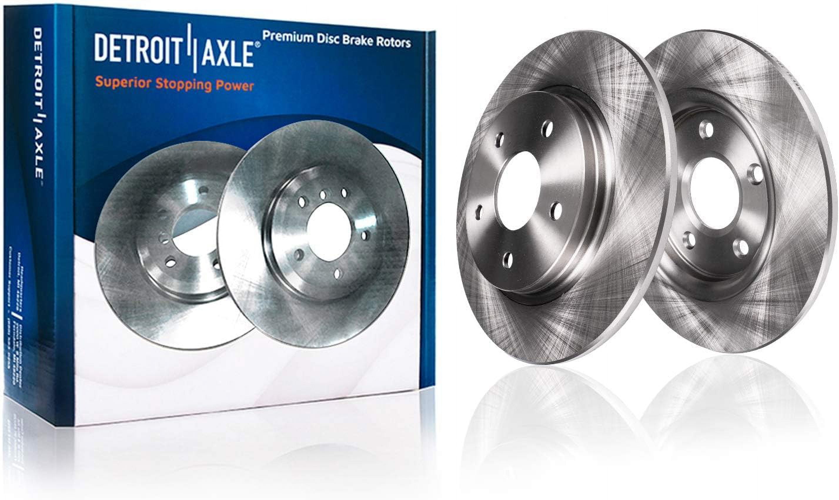 Detroit Axle - Brake Kit for 2013-2016 Ford Fusion Lincoln MKZ, Disc Brake Rotors Ceramic Brakes Pads 2014 2015 : 11.81" inch Front and 11.89" inch Rear Rotors