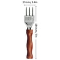 thumbnail image 2 of Ice Pick - Three Pronged Ice Pick, Stainless Steel Ice Pick with Wood Handle, Durable Carving Bartender Tool (7.2inch), 2 of 2