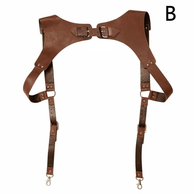 Bretelles en Cuir Vintage Réglables pour Hommes T. Z7Y