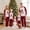 Red, variant on Family Christmas Pajamas Matching Sets Star Tree Letter Print Plaid Pajamas Sleepwear Pjs with Dog