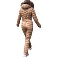 thumbnail image 2 of Winter Women Hooded Snowsuit Outdoor Sports Jumpsuit Waterproof One Piece Ski Suits, 2 of 3