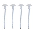thumbnail image 1 of 4 Pcs Piquets de Tente en Acier Inoxydable Clous de Sol Portables pour Camping, 1 of 7