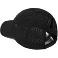 thumbnail image 2 of Womens Criss Cross Ponytail Baseball Cap Adjustable High Messy Bun Ponycap Quick Drying Hat-DF, 2 of 5