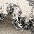 thumbnail image 5 of Unique Loom Serenity Shag Collection Area Rug - Soufriere (7' 10" x 10' Rectangle White/Gray), 5 of 7