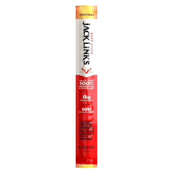Jack Link’s Grass-Fed & Finished Teriyaki Beef Sticks, .92 Ounce Stick