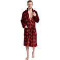 thumbnail image 1 of Men's Soft Plush Fleece Classic or Hooded Robe with Front Pockets, 1 of 7